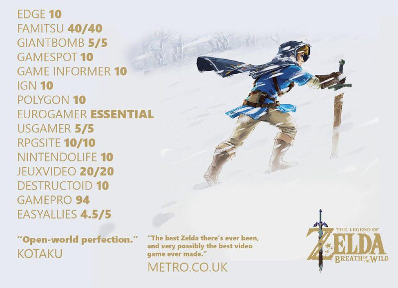 The Legend Of Zelda: Breath Of The Wild (2017) 2 Imagen De La Portada The Legend Of Zelda: Breath Of The Wild – Puntuaciones Y Críticas De Medios Especializados