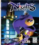 Portada Del Videojuego Nights Into Dreams Mostrando Al Personaje Principal Volando Por Un Escenario Colorido En Sega Saturn.

